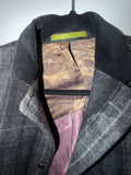 Charcoal Plaid Wool Blazer - Gibson London (Signature Closet)