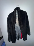 Black Faux Fur Coat – Worn & Distressed (Signature Closet)