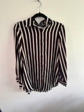 Black & White Vertical Stripe Shirt – Stage Cut (Signature Closet)