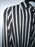Black & White Vertical Stripe Shirt – Stage Cut (Signature Closet)