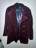 Burgundy Velvet Double-Breasted Jacket – PHIX (Signature Closet)
