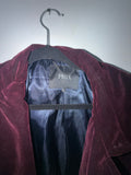 Burgundy Velvet Double-Breasted Jacket – PHIX (Signature Closet)