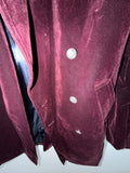 Burgundy Velvet Double-Breasted Jacket – PHIX (Signature Closet)