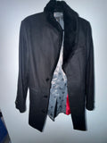 Black Coat with Shearling Collar — Stage Worn (Signature Closet)