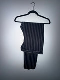 Shelby & Sons Navy Blue Pinstripe Two-Piece Suit with Chain Detail (Signature Closet)