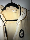 Blackwell Sheer Ruffle Blouse with Embroidered Crest (Signature Closet)