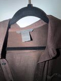 John Varvatos Brown Knit Button-Up Shirt (Signature Closet)