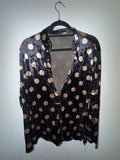 Phix Velvet Polka Dot Blouse (Signature Closet)