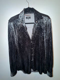 Phix Black Leopard Velvet Shirt (Signature Closet)