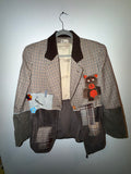 Handcrafted Patchwork Cropped Blazer (Signature Closet)