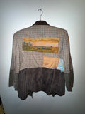 Handcrafted Patchwork Cropped Blazer (Signature Closet)