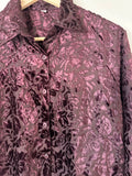 Floral Maroon Button Up Shirt #35