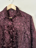 Floral Maroon Button Up Shirt #35