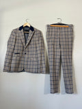 Tan & Navy Two Piece Suit (Signature Closet)