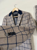 Tan & Navy Two Piece Suit (Signature Closet)