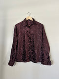 Floral Maroon Button Up Shirt #35