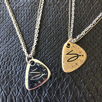 Sebastian Danzig's Signature Guitar Pick Necklace w/ hand signed guitar pick from tour